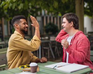 NDIS support coordinator using etrack and saving time high fiving participant